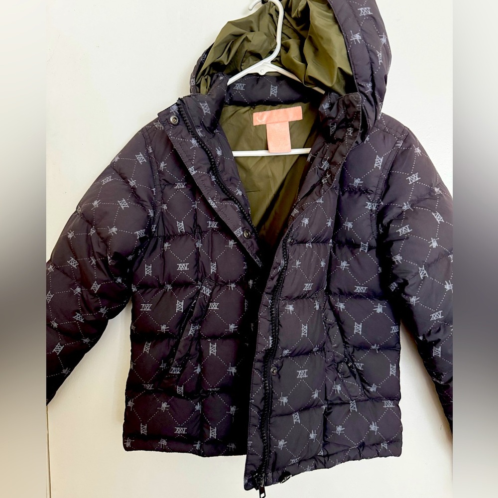 Kids Stussy Black Puffer Jacket